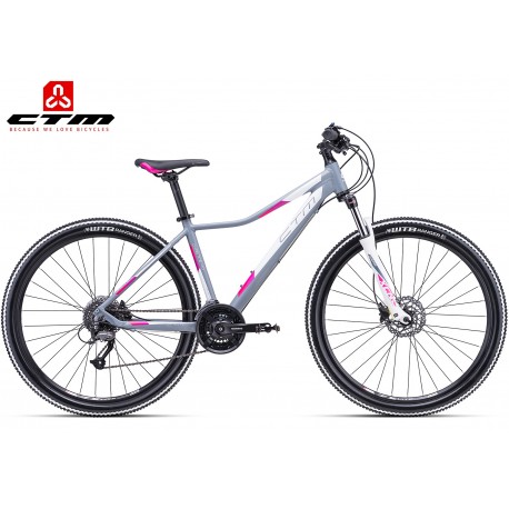 Ctm Christine 4.0 2018 dámské horské kolo šedé růžové
