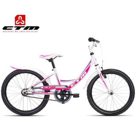 CTM MAGGIE 1.0 2019 bílé růžové dětské dívčí kolo