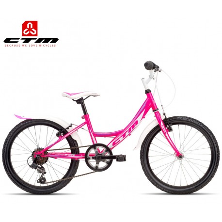 CTM MAGGIE 2.0 2019 růžové bílé dětské dívčí kolo