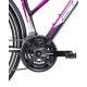 CTM Bora 1.0 2019 černé fialové dámské trekové kolo s blatníky a nosičem