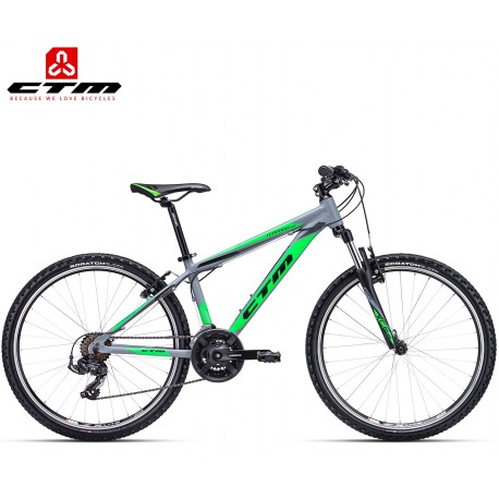 CTM Terrano 1.0 2019 šedé zelené dětské junior mtb 26 kolo