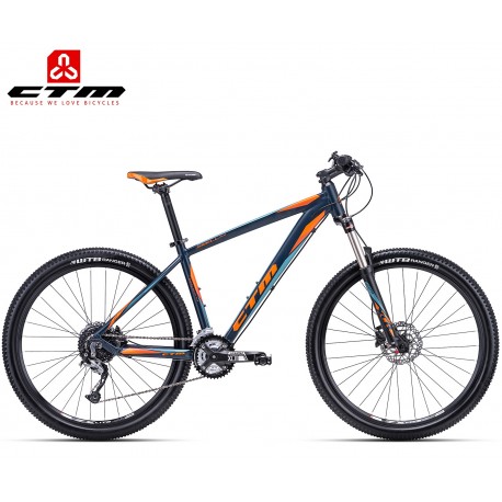 CTM Swell 2.0 2019 šedé modré oranžové horské mtb kolo 27,5"