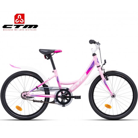 CTM MAGGIE 1.0 2020 růžové fialové dětské dívčí kolo