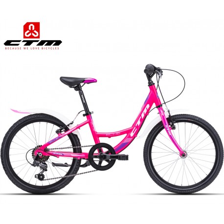 Ellie CTM 2020 dětské dívčí kolo velikost rámu 11" růžové fialové