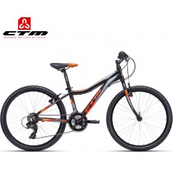 Rocky 1.0 CTM 2020 černé oranžové lehké dětské ALU kolo velikost rámu 13"