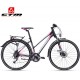 CTM Bora 2.0 2020 černé růžové dámské kolo s blatníky a nosičem