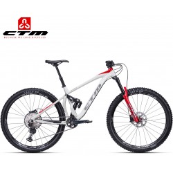 CTM Scroll PRO 2020 šedé červené celoodpružené enduro kolo (29")