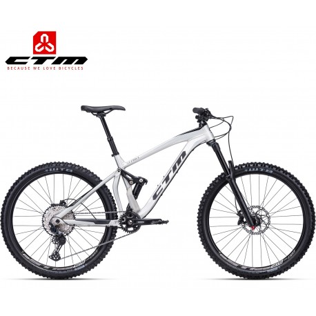 CTM Scroll Expert 2020 stříbrné celoodpružené enduro full kolo (27.5")